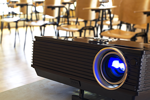 projector in classroom