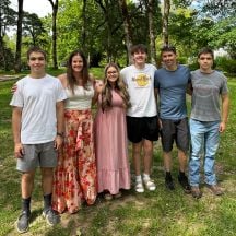 Erica Griffin of K-12 and her husband and kids