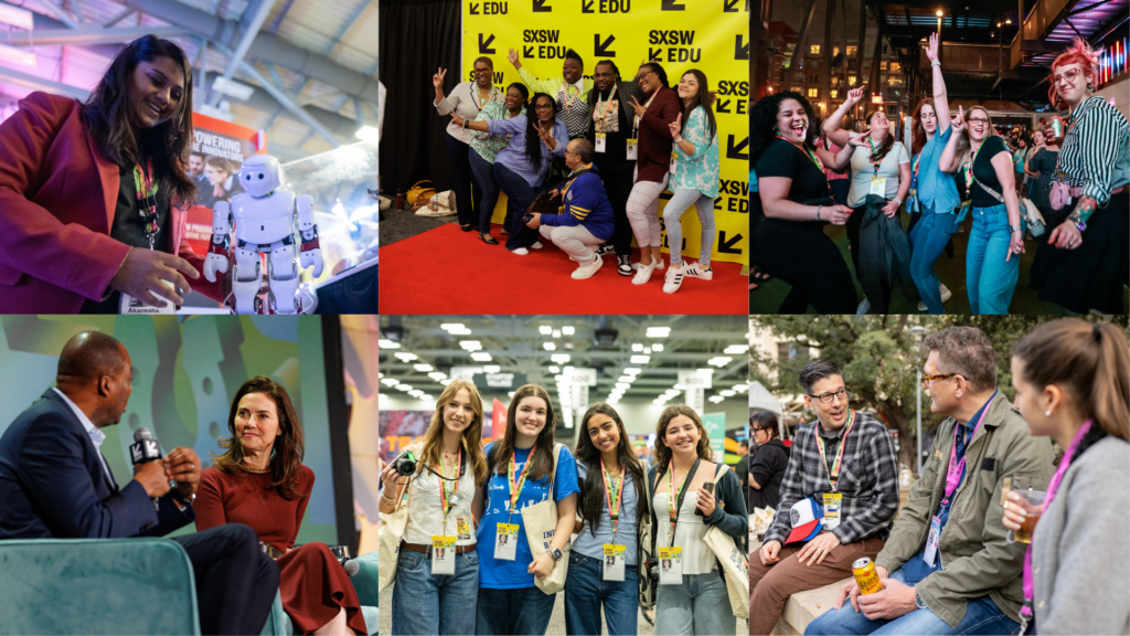 collage portraits from SXSW EDU conference 