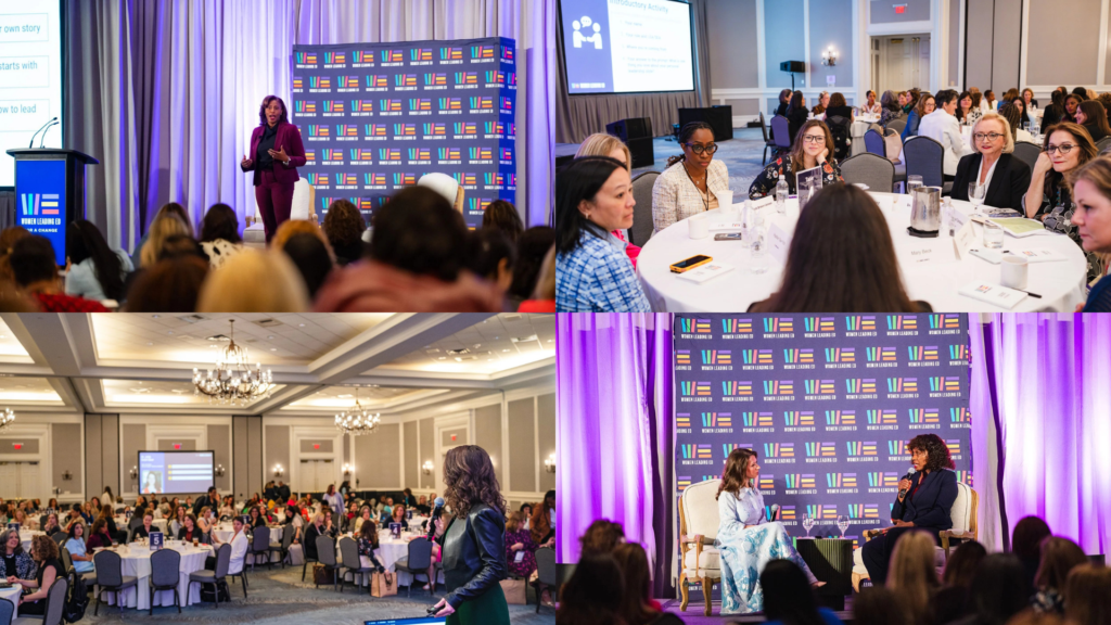 collage of portraits from Women Leading Ed conference 